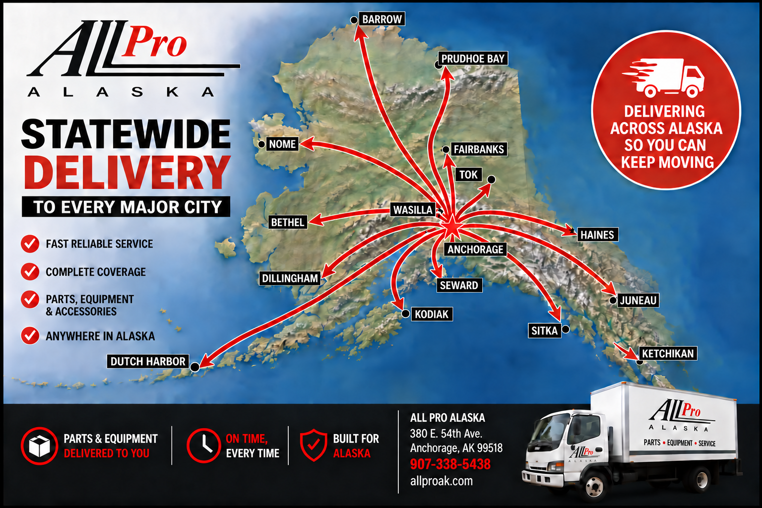 Alaska delivery map_ Kodiak update