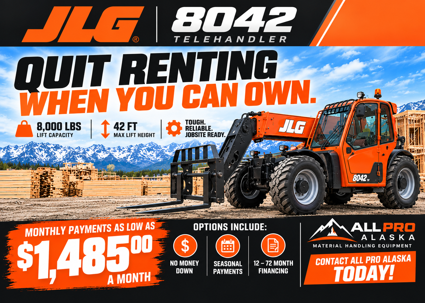 JLG Telehandler Ownership Advertisement